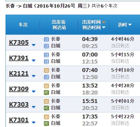 哈尔滨至长春火车时刻表及出行建议