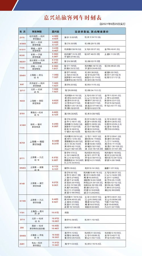 全国最新火车时刻表概述与使用指南